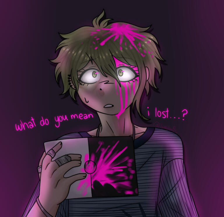 Art based on Rantaro's (untimely) death in DRV3.
