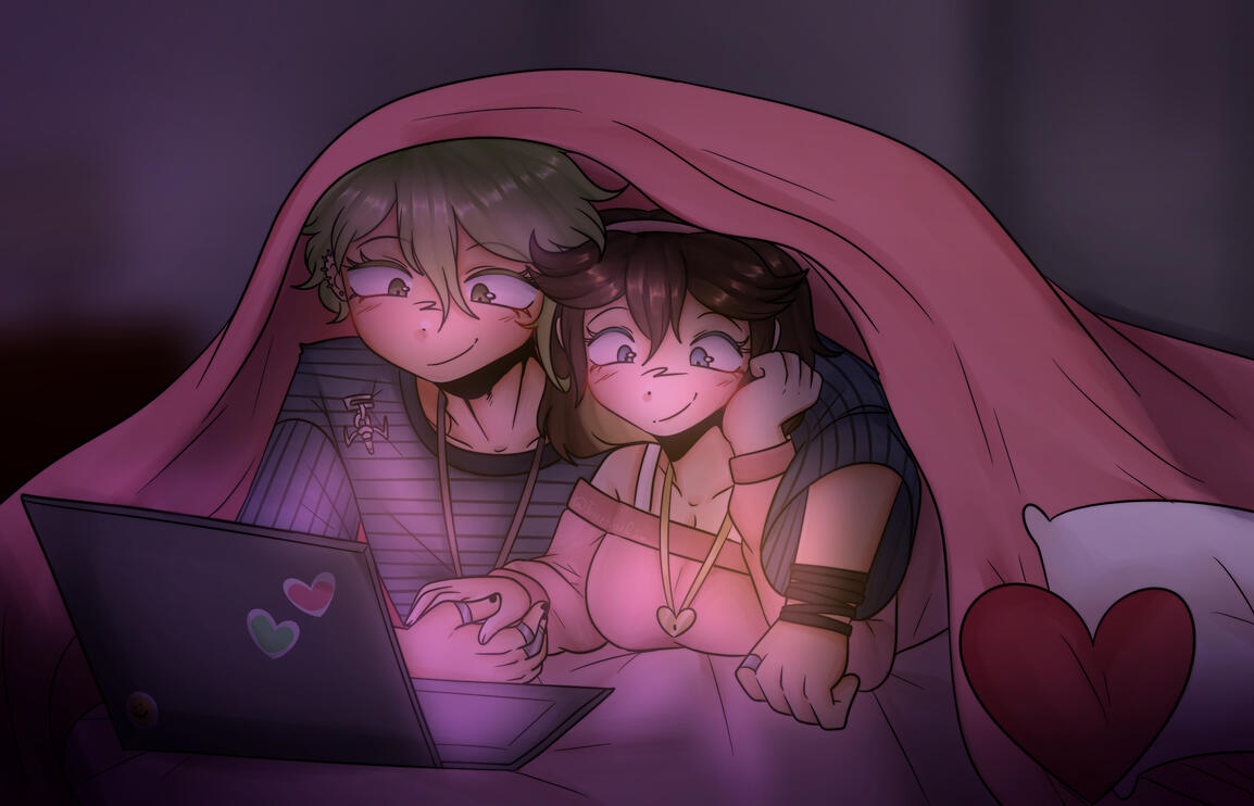 Watching movies late in the night!