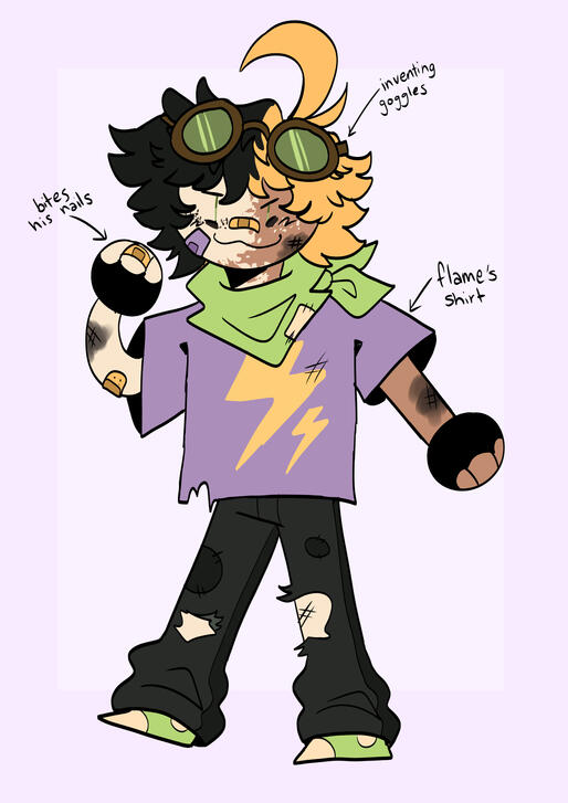 Humanised design of a chimera cat character.