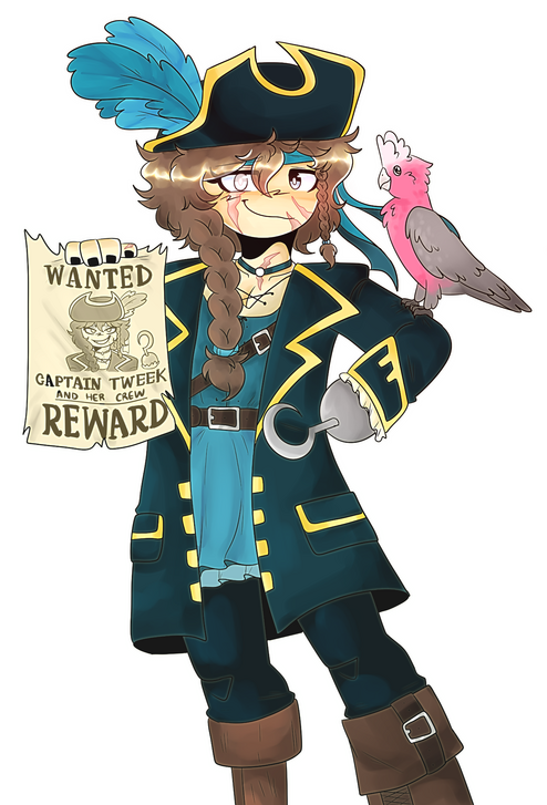 Pirate Captain Tweek for a monthly art prompt challenge (pirate).