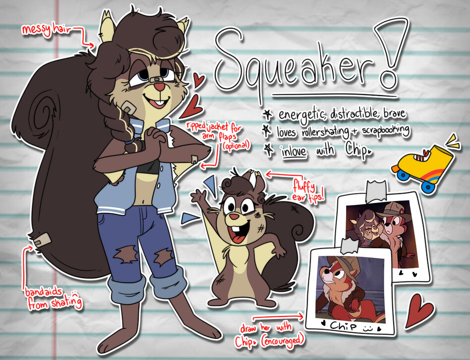 An original character designed to fit into Disney's Rescue Rangers' universe.