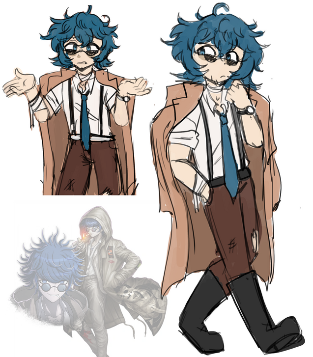 Character design concept inspired by Chief Yakou from RAINCODE.