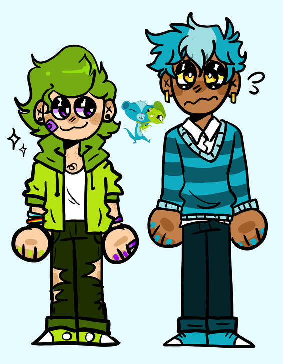 Humanised designs of Vinnie Terrio and Sunil Nevla from LPS (2012).