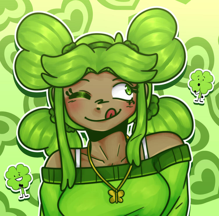 Porrait of my favourite Inanimate Insanity character, Clover!