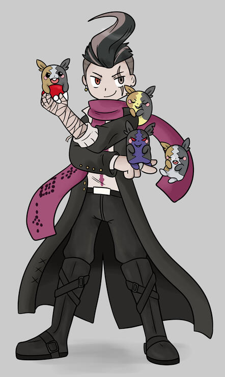 Gundham Tanaka (SDR2) as a Pokemon trainer!