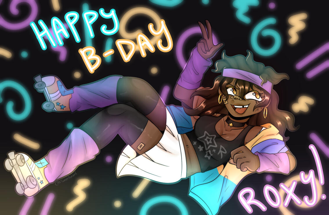 Birthday art for Roxy Valencia from Danganronpa V2: Hope Rising!