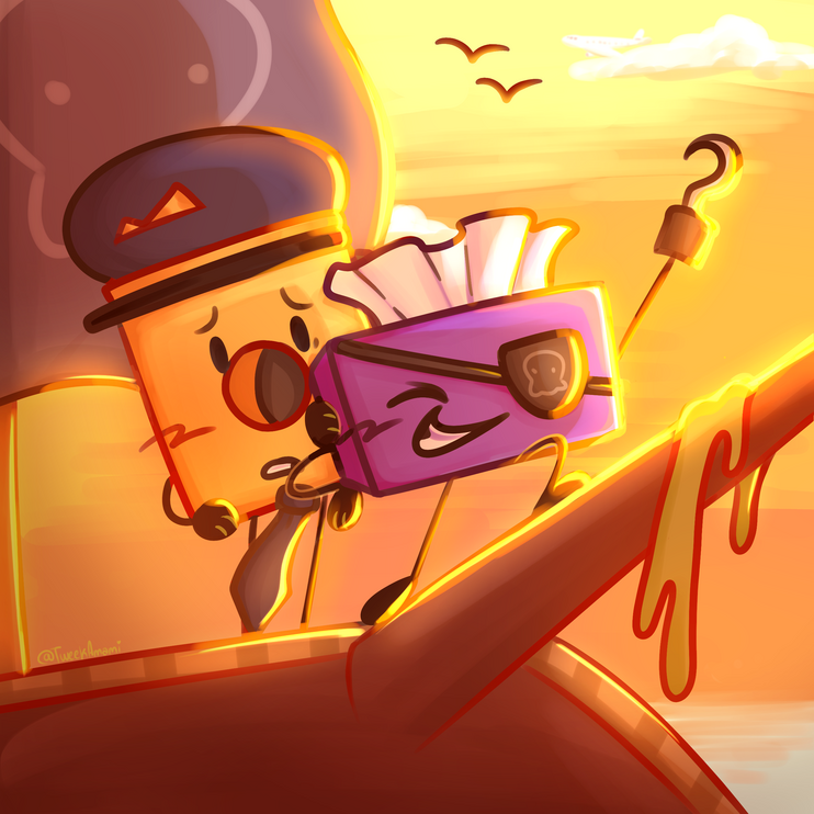 Fan art of Record and Tissues from BURNER!