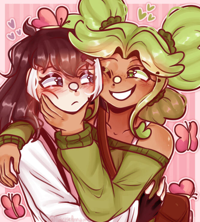 Human design of Clover from II with my original character, Ace of Spades!